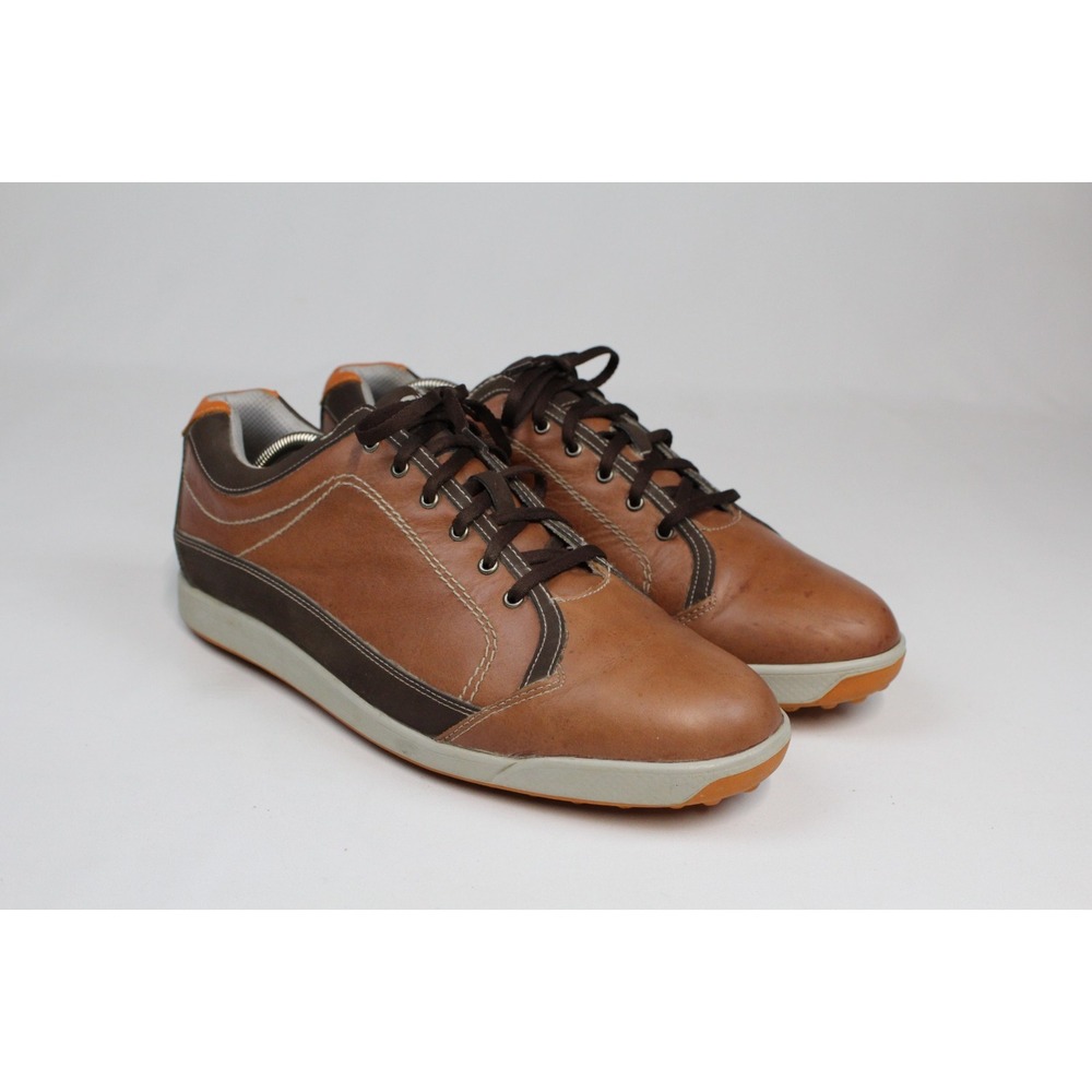 FootJoy Men's G Golf Turf Shoes casual contour Leather Brown 12 M Soft Spikes